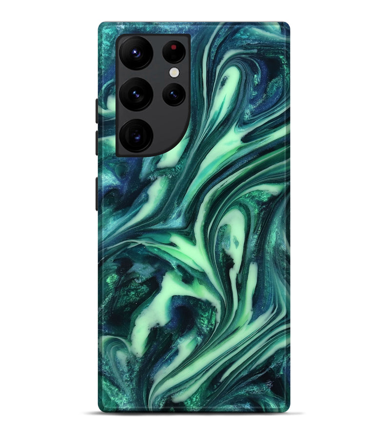 Galaxy S22 Ultra ResinArt Live Edge Phone Case - Tony (Green, 816867)