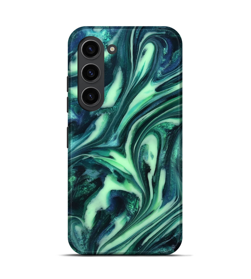 Galaxy S23 ResinArt Live Edge Phone Case - Tony (Green, 816867)