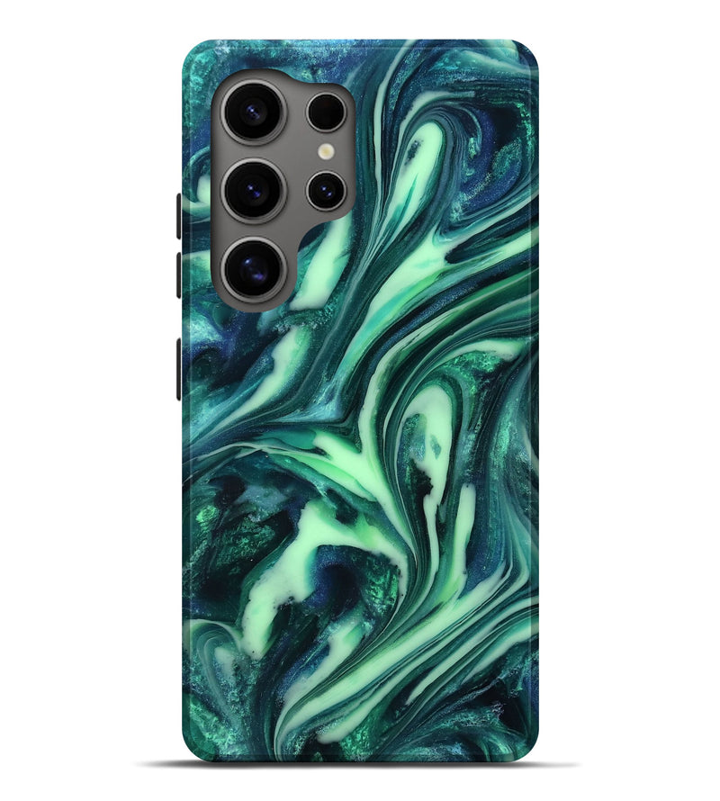 Galaxy S25 Ultra ResinArt Live Edge Phone Case - Tony (Green, 816867)