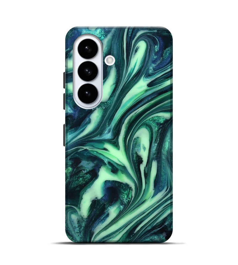 Galaxy S26 ResinArt Live Edge Phone Case - Tony (Green, 816867)
