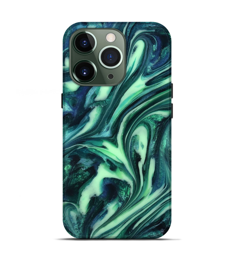 iPhone 13 Pro ResinArt Live Edge Phone Case - Tony (Green, 816867)