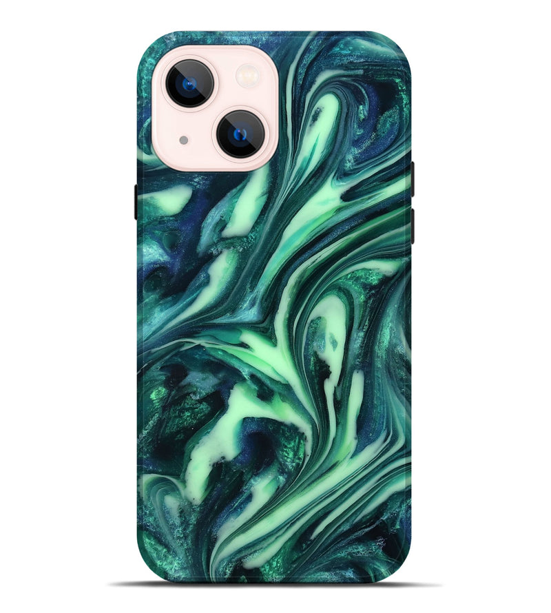 iPhone 14 Plus ResinArt Live Edge Phone Case - Tony (Green, 816867)