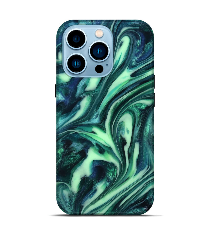 iPhone 14 Pro ResinArt Live Edge Phone Case - Tony (Green, 816867)