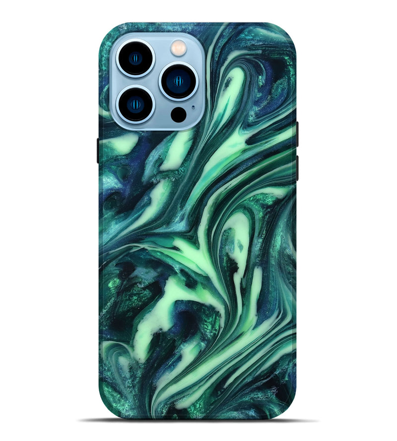 iPhone 14 Pro Max ResinArt Live Edge Phone Case - Tony (Green, 816867)