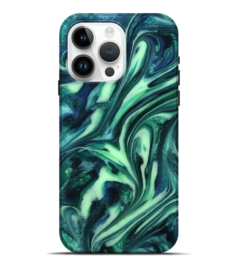iPhone 15 Pro Max ResinArt Live Edge Phone Case - Tony (Green, 816867)