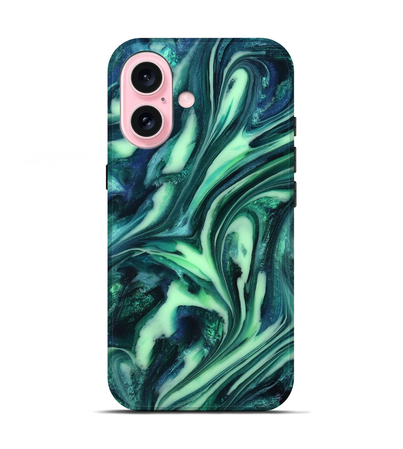 iPhone 17 ResinArt Live Edge Phone Case - Tony (Green, 816867)