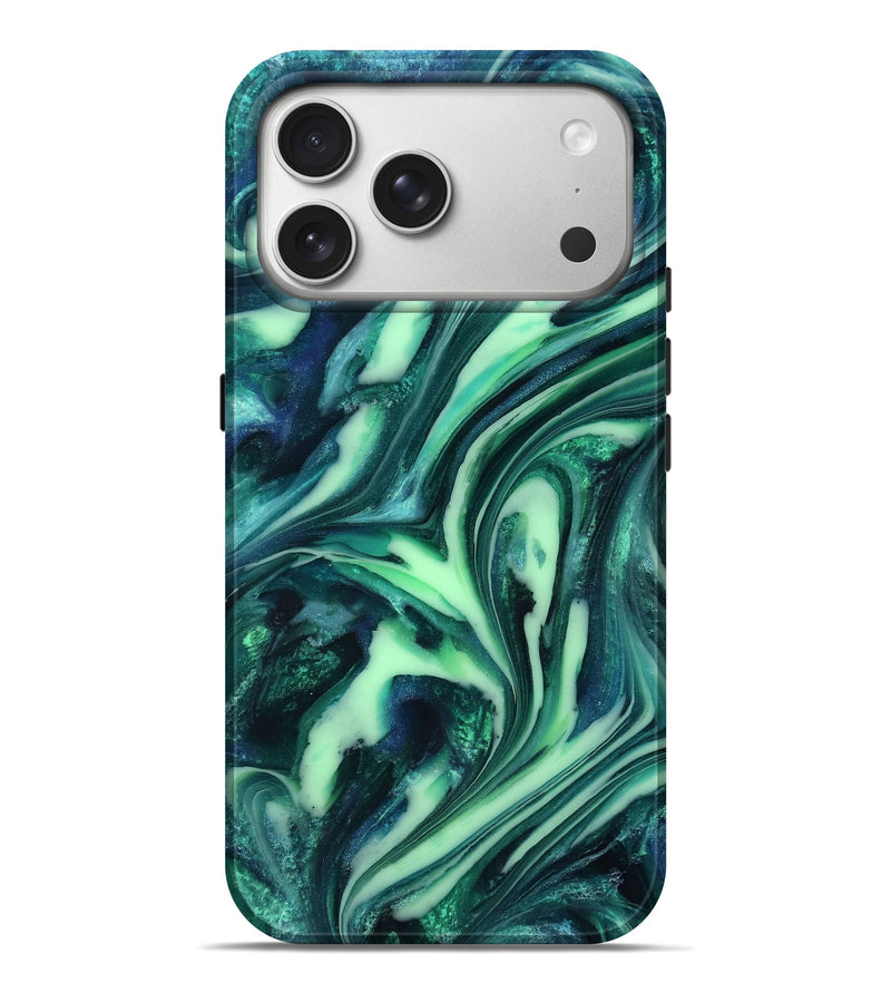 iPhone 17 Pro Max ResinArt Live Edge Phone Case - Tony (Green, 816867)