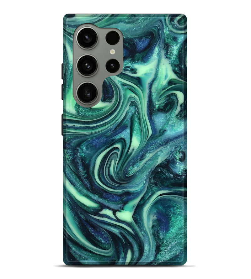 Galaxy S24 Ultra ResinArt Live Edge Phone Case - Cheryl (Green, 816868)