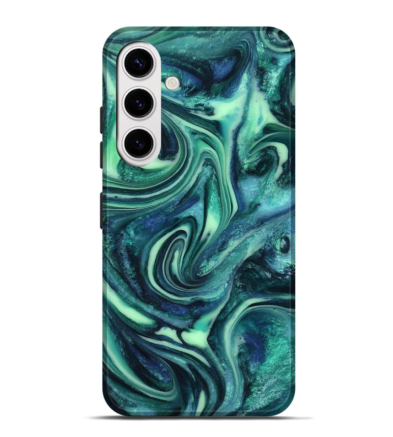 Galaxy S25 Plus ResinArt Live Edge Phone Case - Cheryl (Green, 816868)