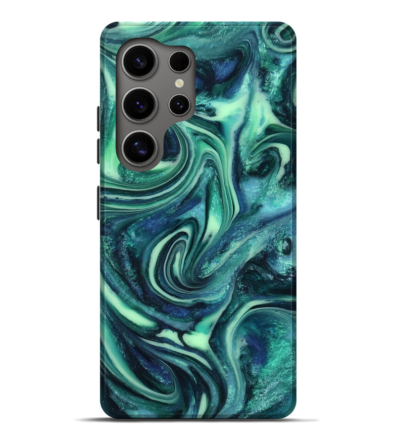 Galaxy S25 Ultra ResinArt Live Edge Phone Case - Cheryl (Green, 816868)