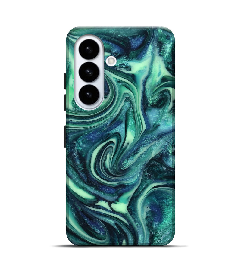 Galaxy S26 ResinArt Live Edge Phone Case - Cheryl (Green, 816868)