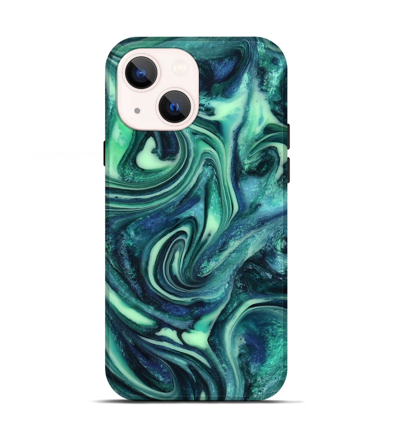 iPhone 13 ResinArt Live Edge Phone Case - Cheryl (Green, 816868)