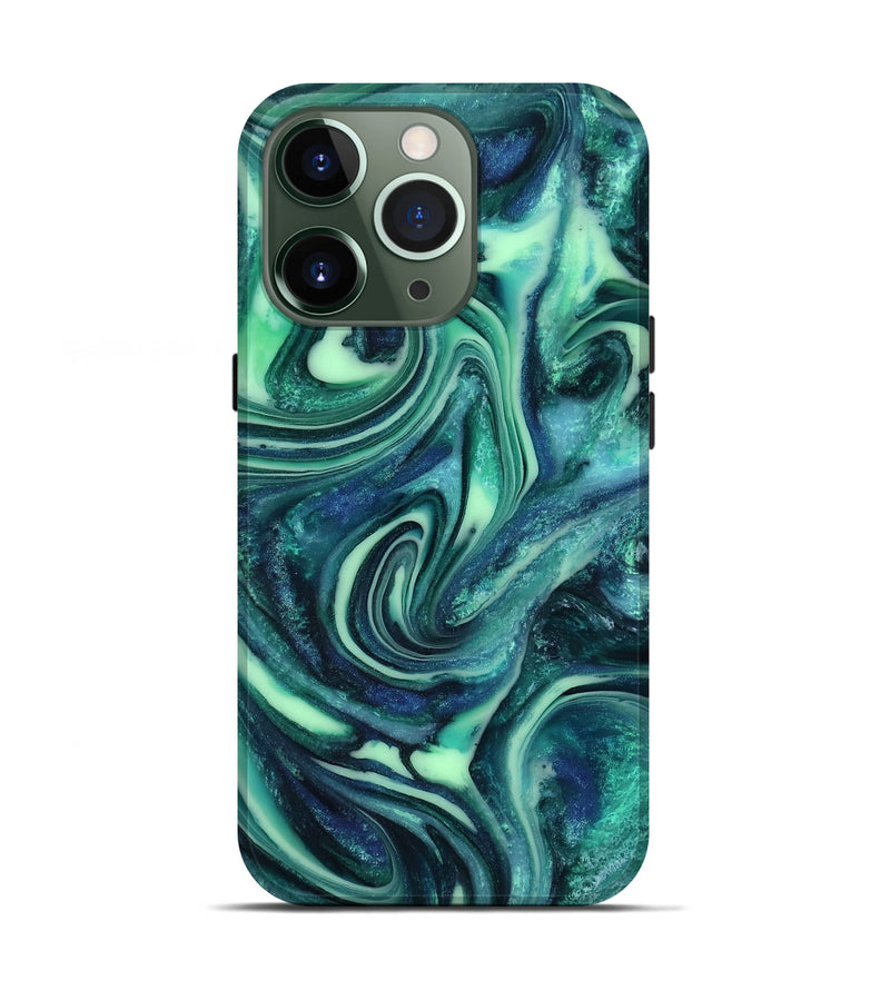 iPhone 13 Pro ResinArt Live Edge Phone Case - Cheryl (Green, 816868)