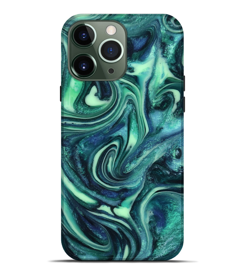 iPhone 13 Pro Max ResinArt Live Edge Phone Case - Cheryl (Green, 816868)