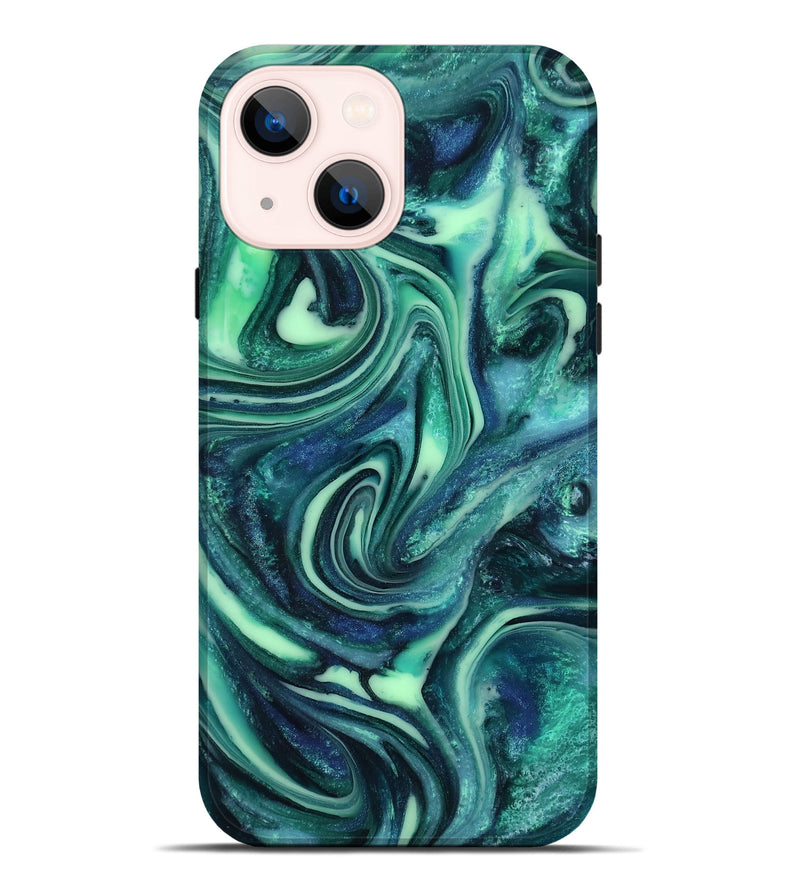 iPhone 14 Plus ResinArt Live Edge Phone Case - Cheryl (Green, 816868)