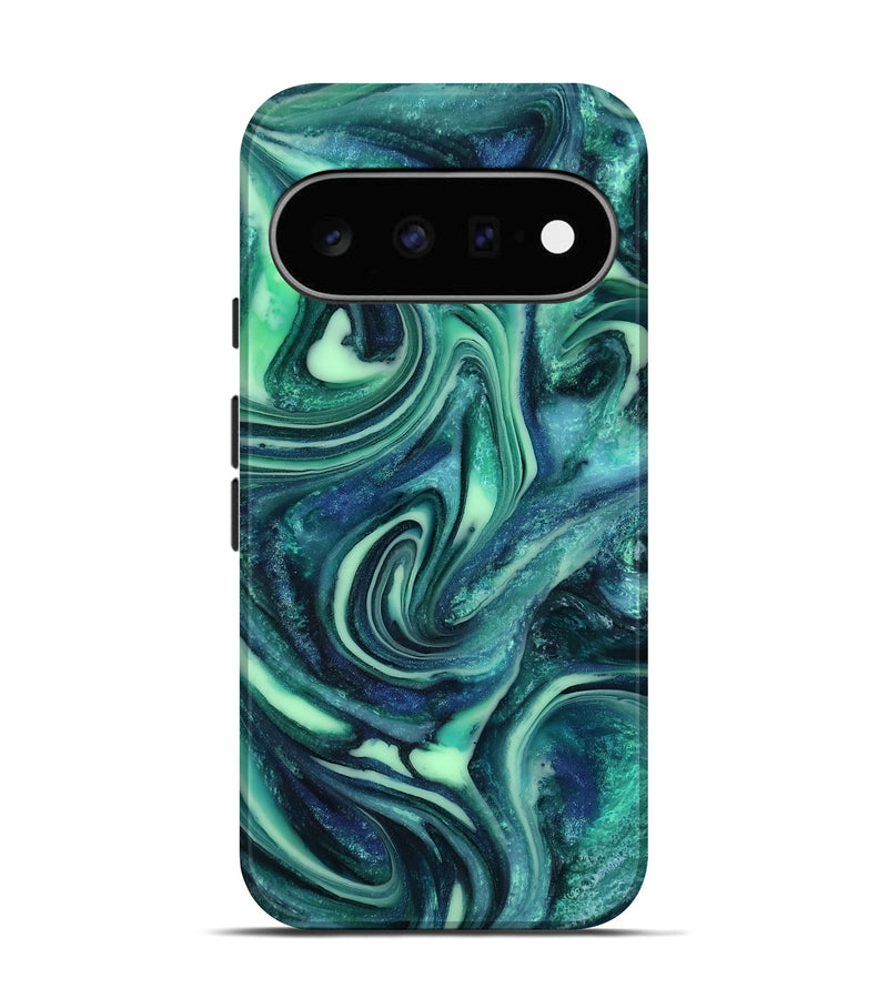 Pixel 11 ResinArt Live Edge Phone Case - Cheryl (Green, 816868)