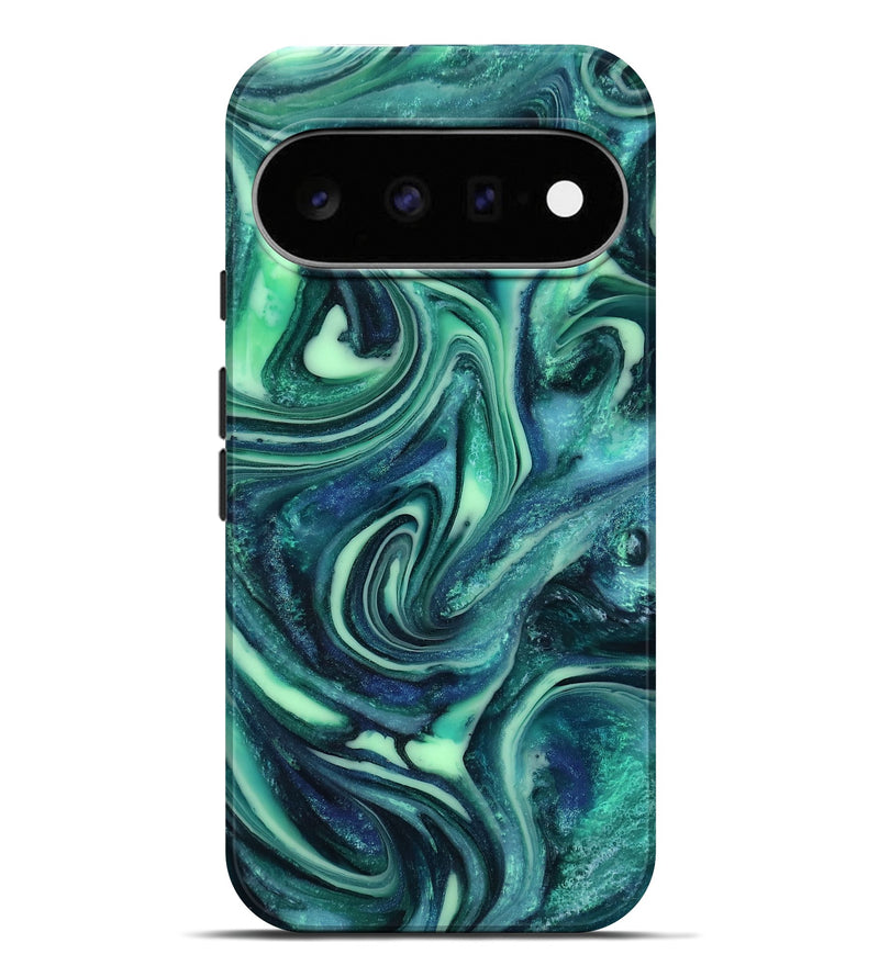 Pixel 11 Pro XL ResinArt Live Edge Phone Case - Cheryl (Green, 816868)