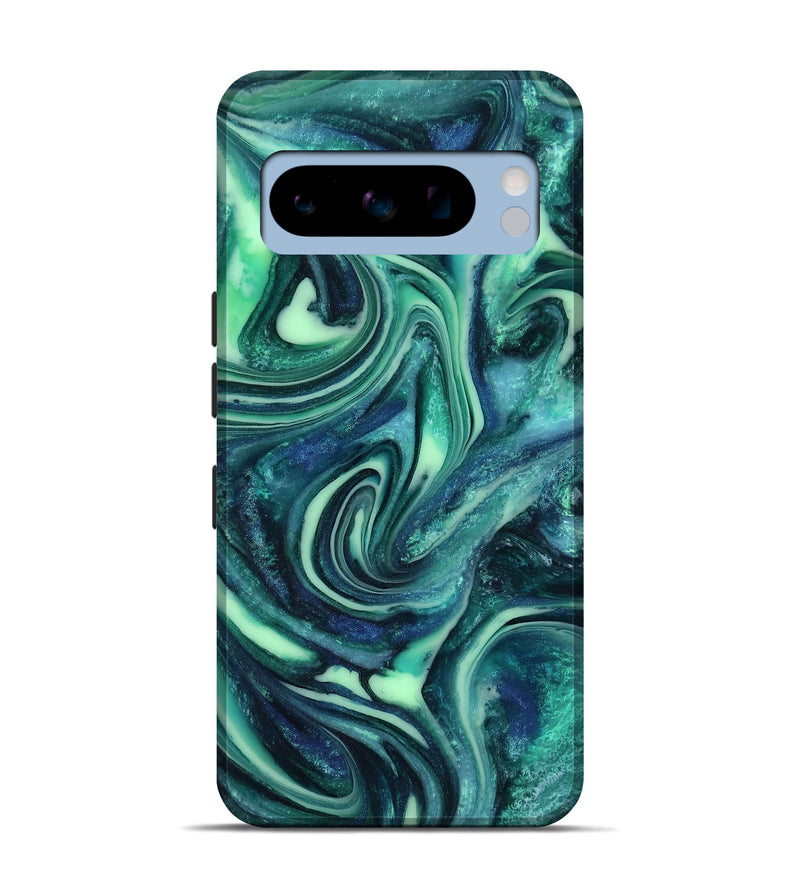 Pixel 8 Pro ResinArt Live Edge Phone Case - Cheryl (Green, 816868)