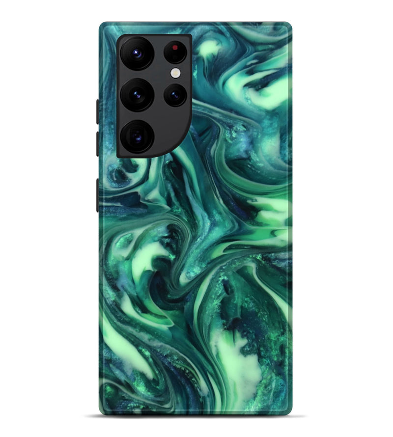 Galaxy S22 Ultra ResinArt Live Edge Phone Case - Yousef (Green, 816869)