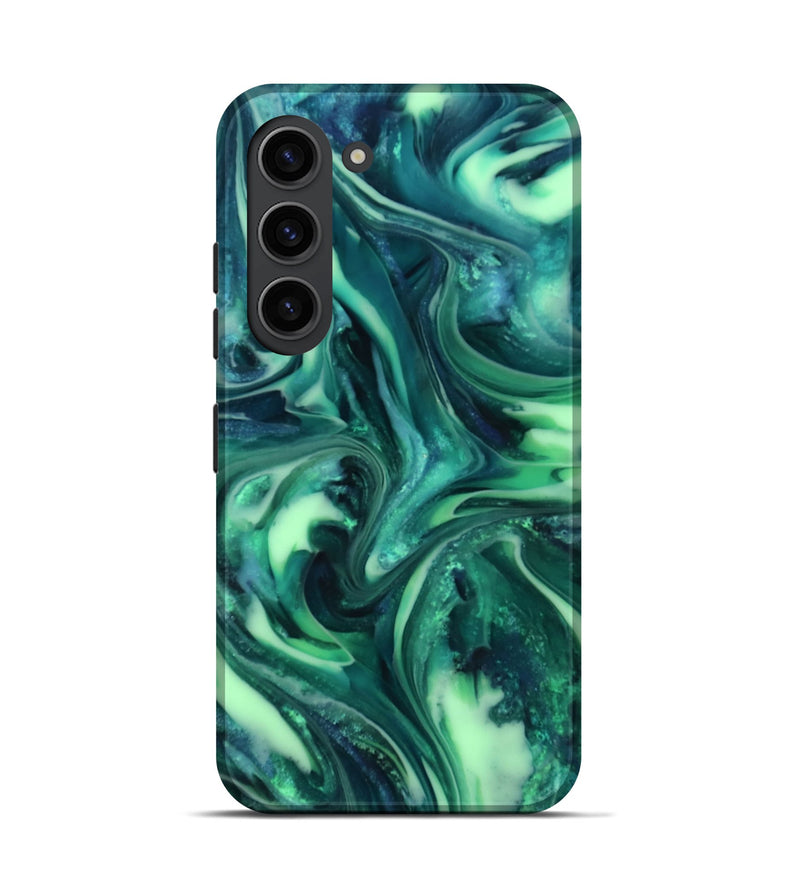 Galaxy S23 ResinArt Live Edge Phone Case - Yousef (Green, 816869)