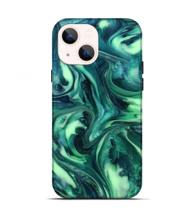 iPhone 13 ResinArt Live Edge Phone Case - Yousef (Green, 816869)