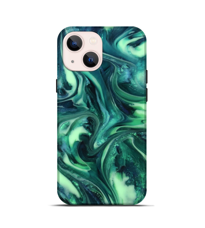iPhone 13 mini ResinArt Live Edge Phone Case - Yousef (Green, 816869)