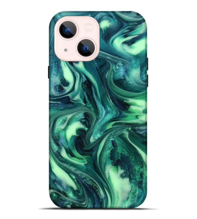iPhone 14 Plus ResinArt Live Edge Phone Case - Yousef (Green, 816869)