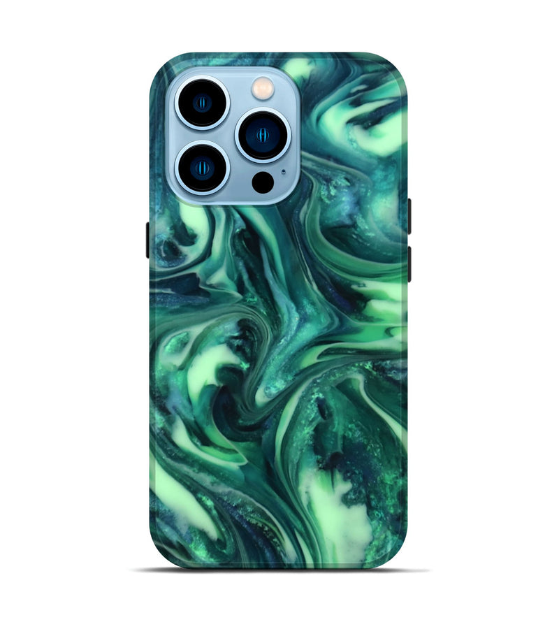 iPhone 14 Pro ResinArt Live Edge Phone Case - Yousef (Green, 816869)