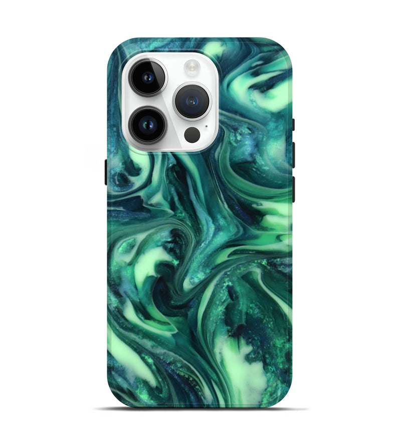 iPhone 15 Pro ResinArt Live Edge Phone Case - Yousef (Green, 816869)
