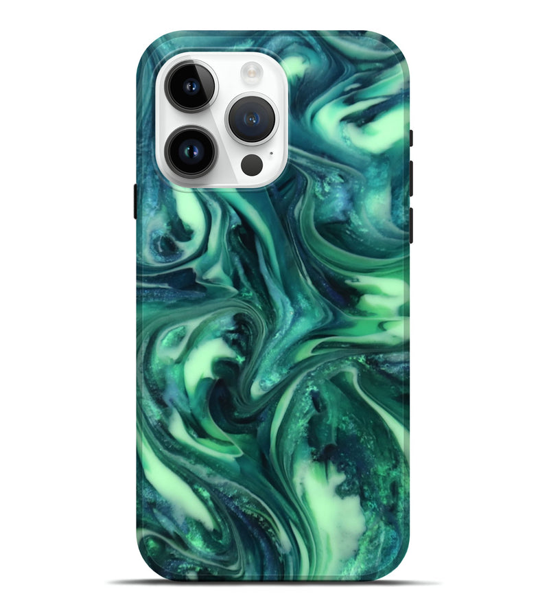 iPhone 15 Pro Max ResinArt Live Edge Phone Case - Yousef (Green, 816869)