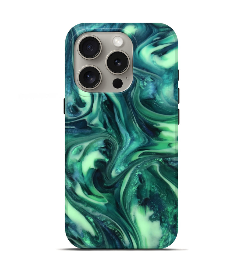 iPhone 16 Pro ResinArt Live Edge Phone Case - Yousef (Green, 816869)