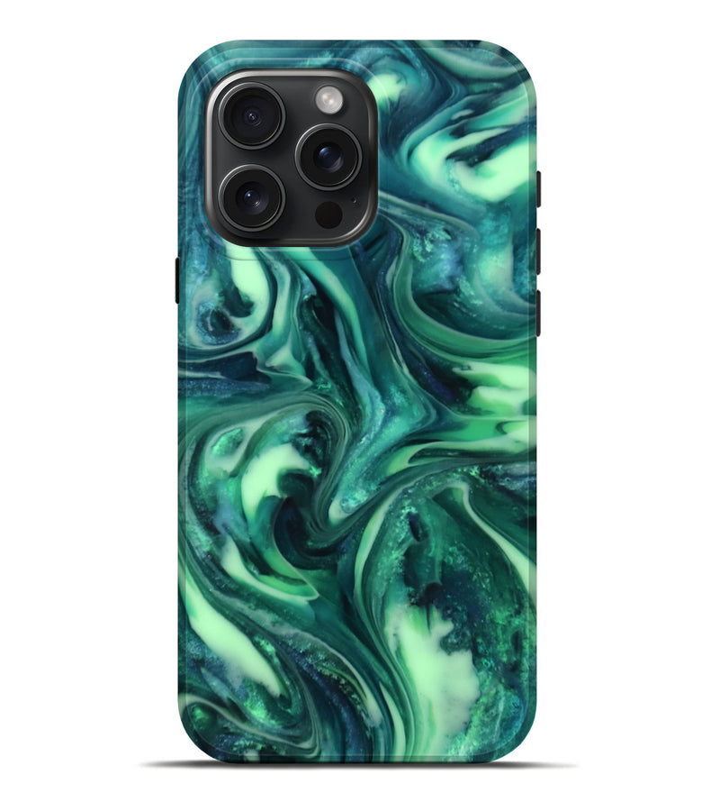 iPhone 16 Pro Max ResinArt Live Edge Phone Case - Yousef (Green, 816869)