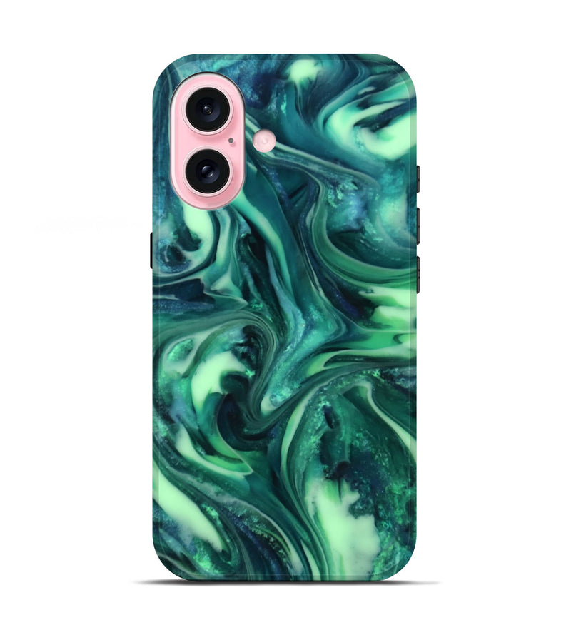 iPhone 17 ResinArt Live Edge Phone Case - Yousef (Green, 816869)