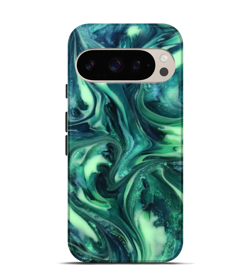 Pixel 10 ResinArt Live Edge Phone Case - Yousef (Green, 816869)