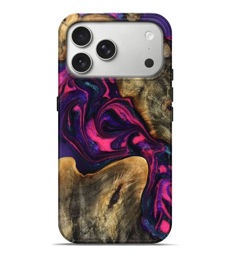 iPhone 17 Pro Max Wood Live Edge Phone Case - Joaquin (Neon, 816873)