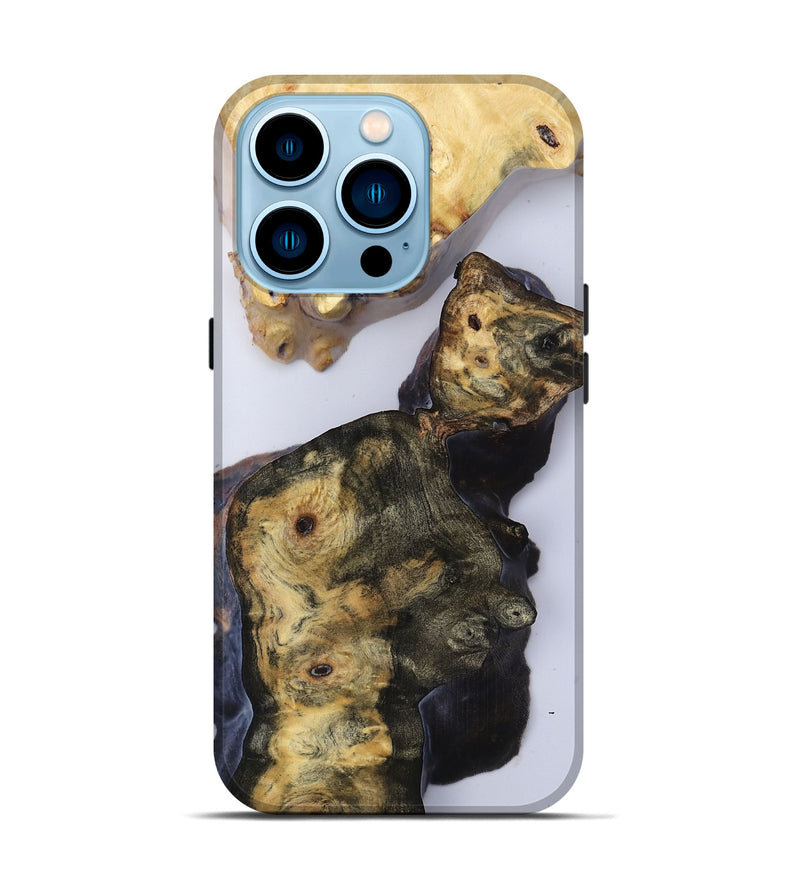 iPhone 14 Pro Wood Live Edge Phone Case - Sierra (Clear, 816877)