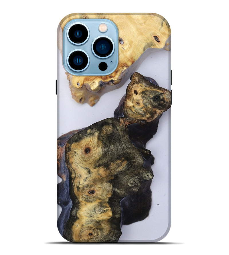 iPhone 14 Pro Max Wood Live Edge Phone Case - Sierra (Clear, 816877)