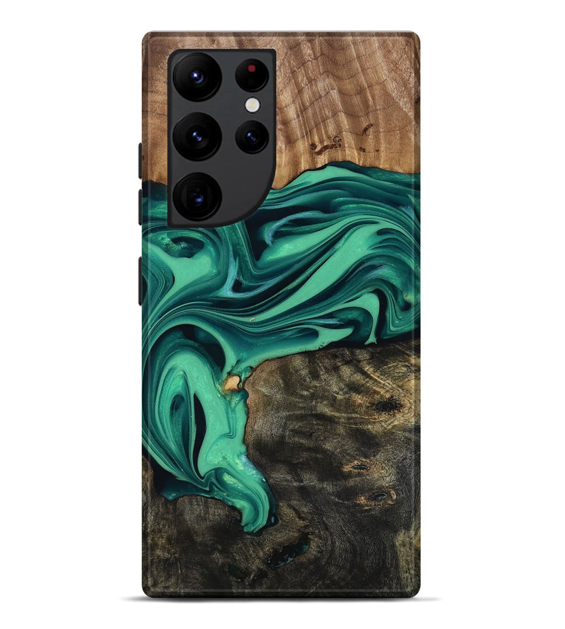 Galaxy S22 Ultra Wood Live Edge Phone Case - Jaxxon (Green, 816879)