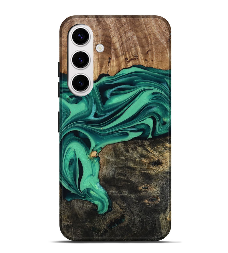 Galaxy S25 Plus Wood Live Edge Phone Case - Jaxxon (Green, 816879)