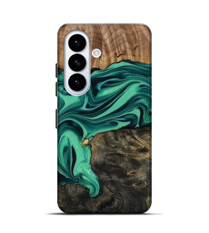 Galaxy S26 Wood Live Edge Phone Case - Jaxxon (Green, 816879)