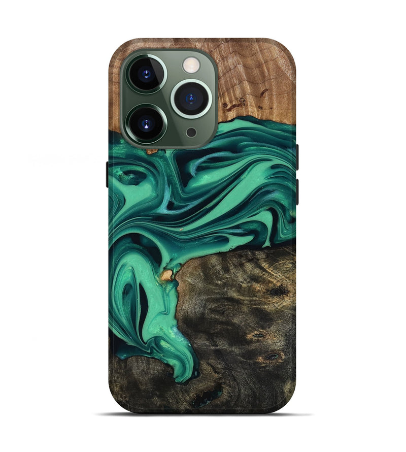 iPhone 13 Pro Wood Live Edge Phone Case - Jaxxon (Green, 816879)