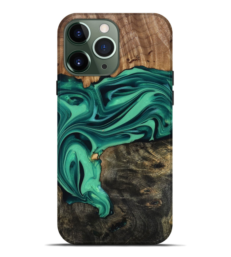 iPhone 13 Pro Max Wood Live Edge Phone Case - Jaxxon (Green, 816879)