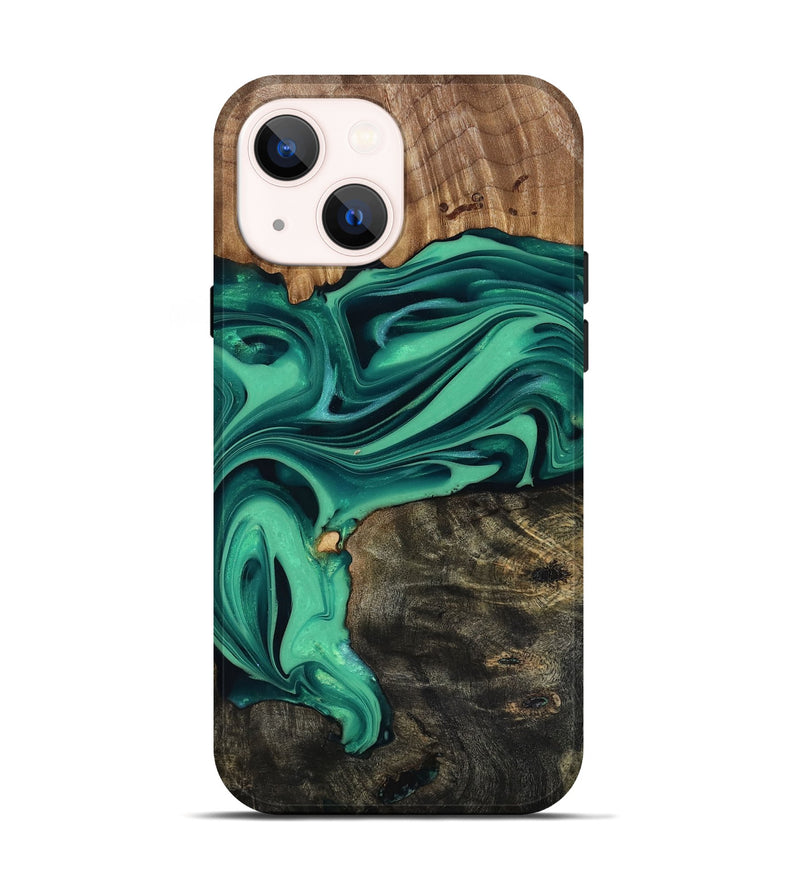 iPhone 14 Wood Live Edge Phone Case - Jaxxon (Green, 816879)
