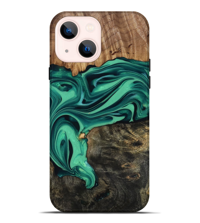 iPhone 14 Plus Wood Live Edge Phone Case - Jaxxon (Green, 816879)
