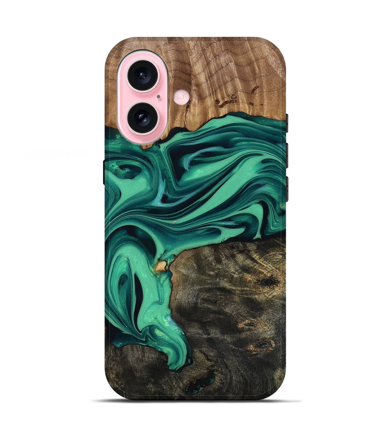 iPhone 17 Wood Live Edge Phone Case - Jaxxon (Green, 816879)