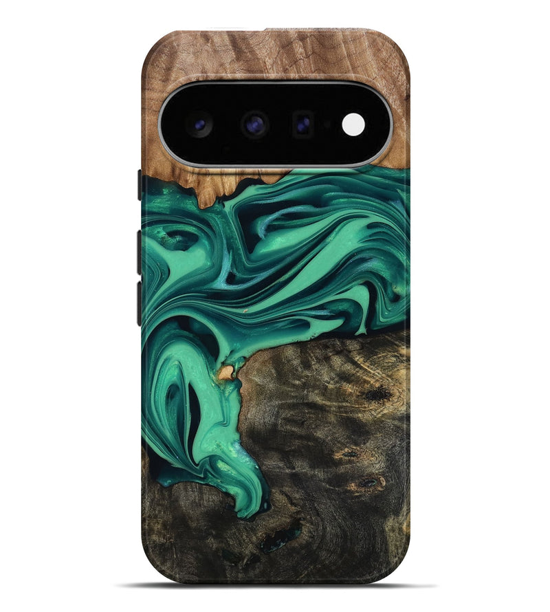 Pixel 11 Pro XL Wood Live Edge Phone Case - Jaxxon (Green, 816879)