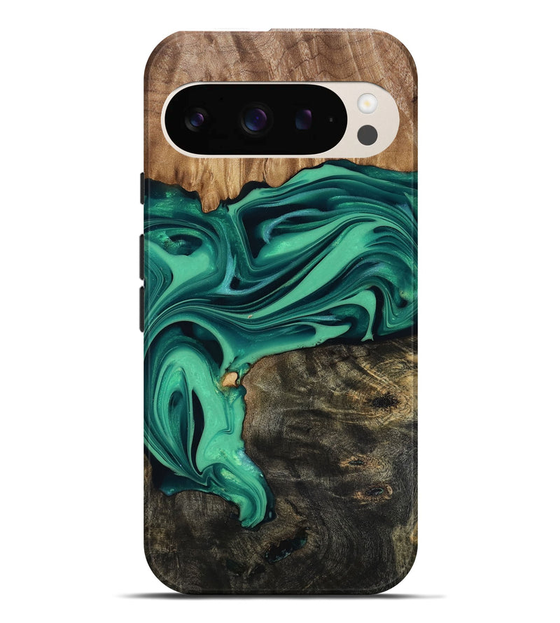 Pixel 9 Pro XL Wood Live Edge Phone Case - Jaxxon (Green, 816879)