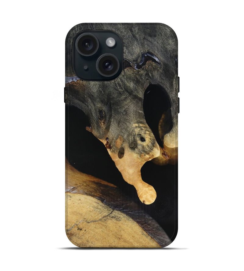 iPhone 15 Wood Live Edge Phone Case - Jazmin (Clear, 816880)