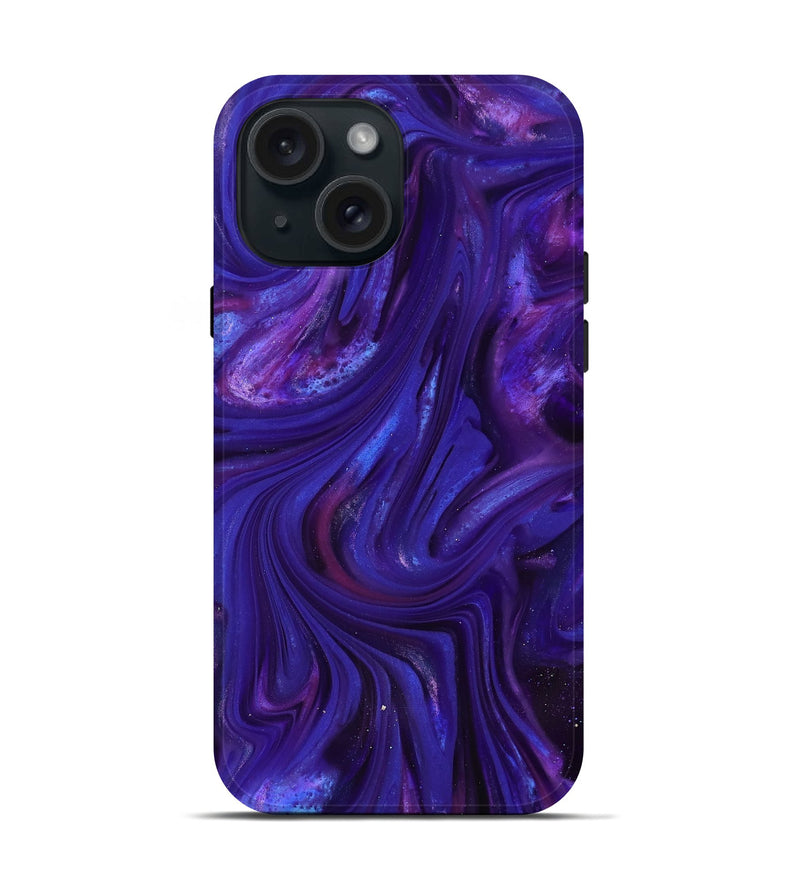 iPhone 15 ResinArt Live Edge Phone Case - Shanna (Purple, 816881)