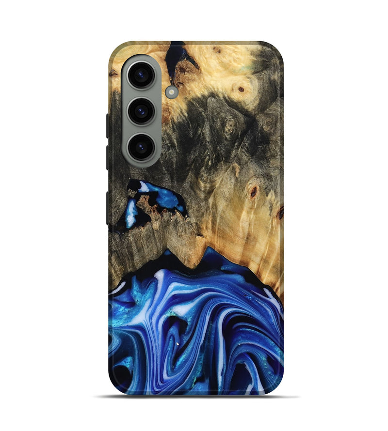 Galaxy S24 Wood Live Edge Phone Case - Alijah (Blue, 816883)